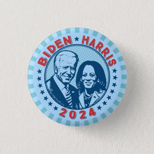 Biden Harris 2024 Retro Button