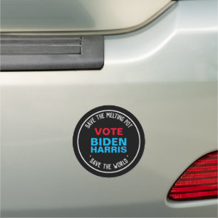 Biden Harris 2024 Save The Melting Pot Car Magnet