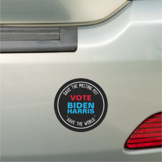 Biden Harris 2024 Save The Melting Pot Car Magnet
