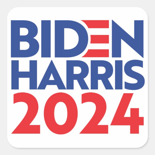 Biden Harris 2024 Square Sticker (Front)