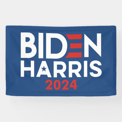Biden Harris 2024 star _ Red White Blue Banner