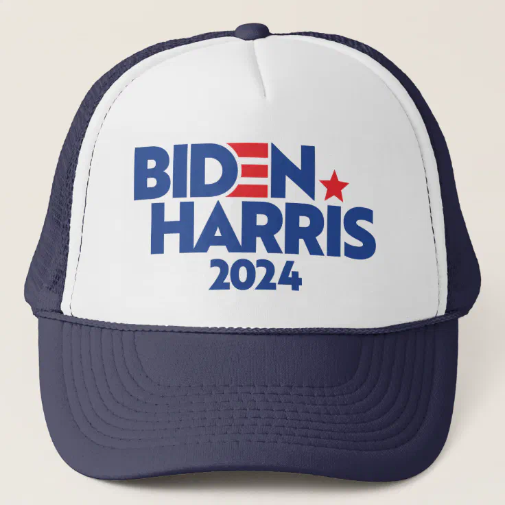 BIDEN HARRIS 2024 TRUCKER HAT Zazzle