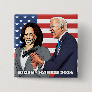 Biden - Harris 2024 US Presidential Election Button