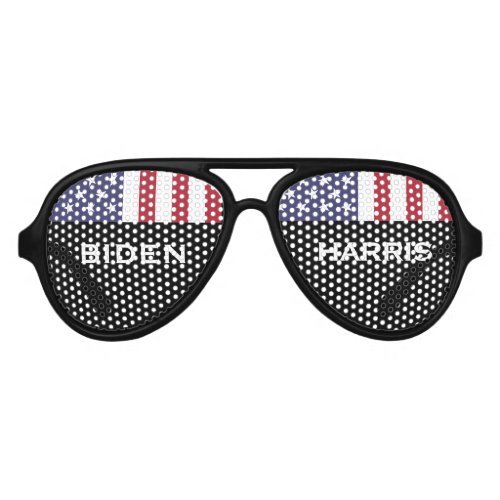 BIDEN HARRIS 2024 USA Flag Party Aviators Aviator Sunglasses