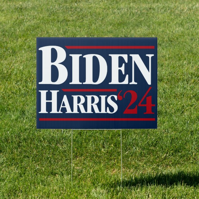Biden Harris 2024 Vintage Yard Sign (Insitu)