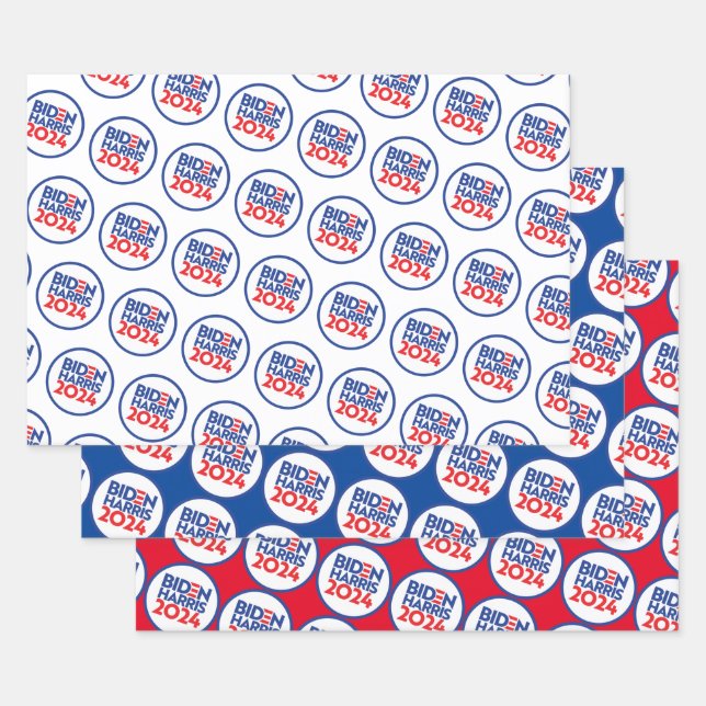 Biden Harris 2024 Wrapping Paper Sheets (Set)