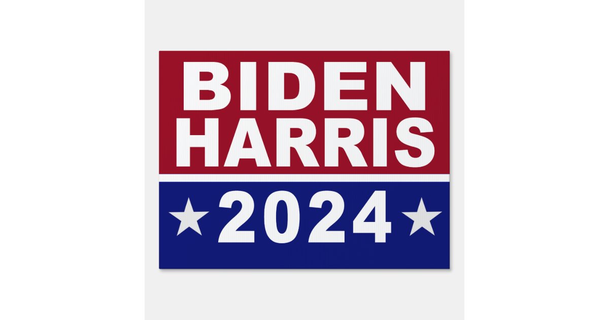 Biden Harris 2024 Yard Sign Zazzle