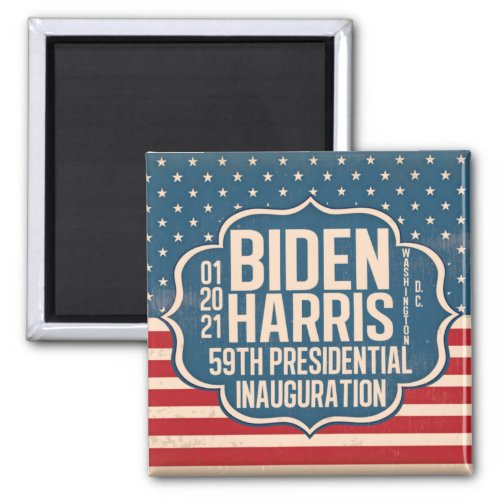 Biden Harris 59th Inauguration Commemorative Magnet