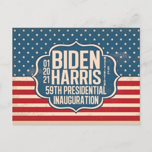 Biden Harris 59th Inauguration Commemorative Postcard