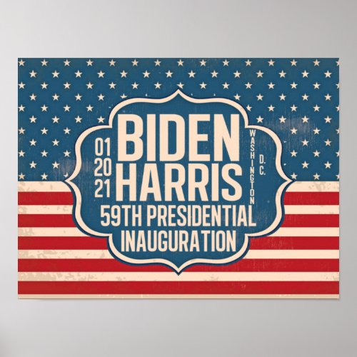 Biden Harris 59th Inauguration Commemorative Poster