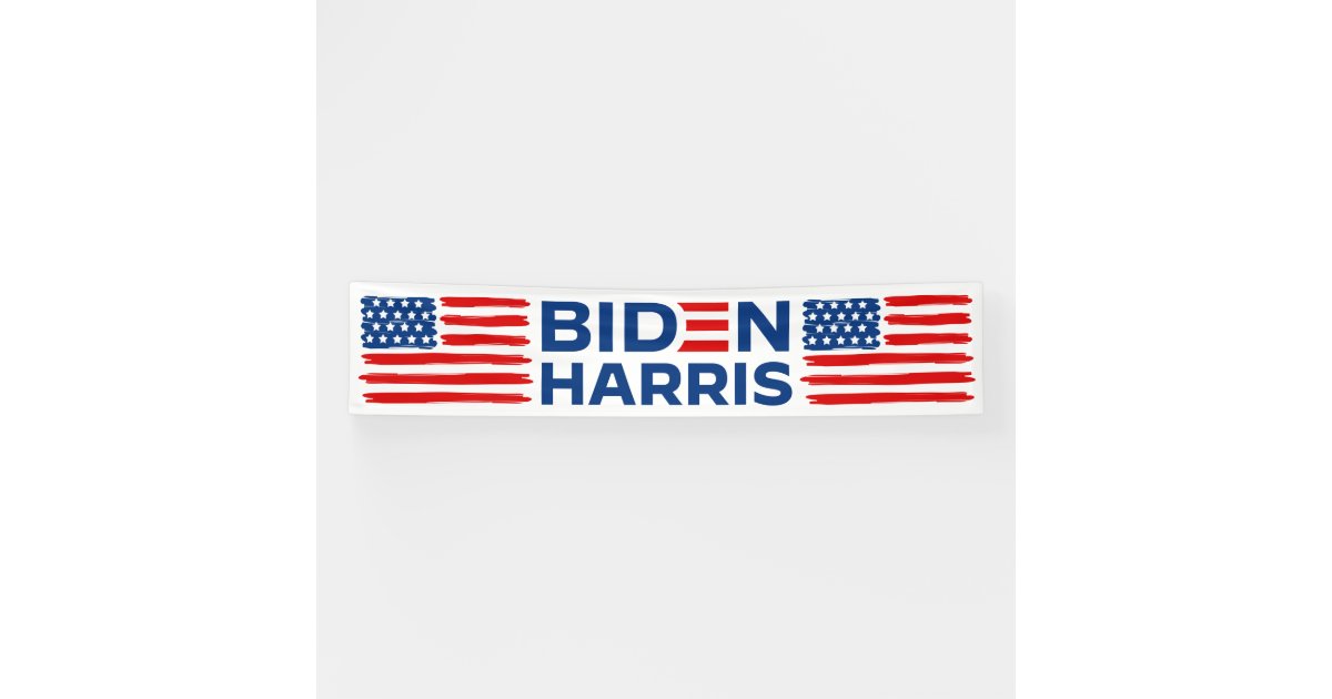 Biden Harris American Flag Banner | Zazzle