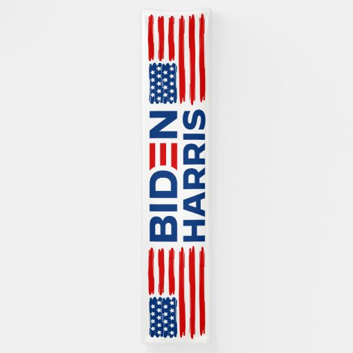 Biden Harris American Flag Banner | Zazzle