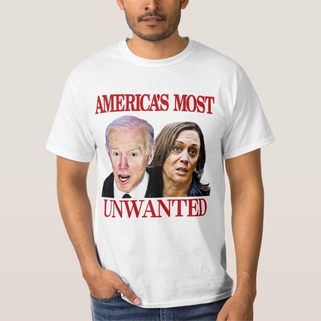 Biden Harris America's Most Unwanted Confused T-Shirt (Front)