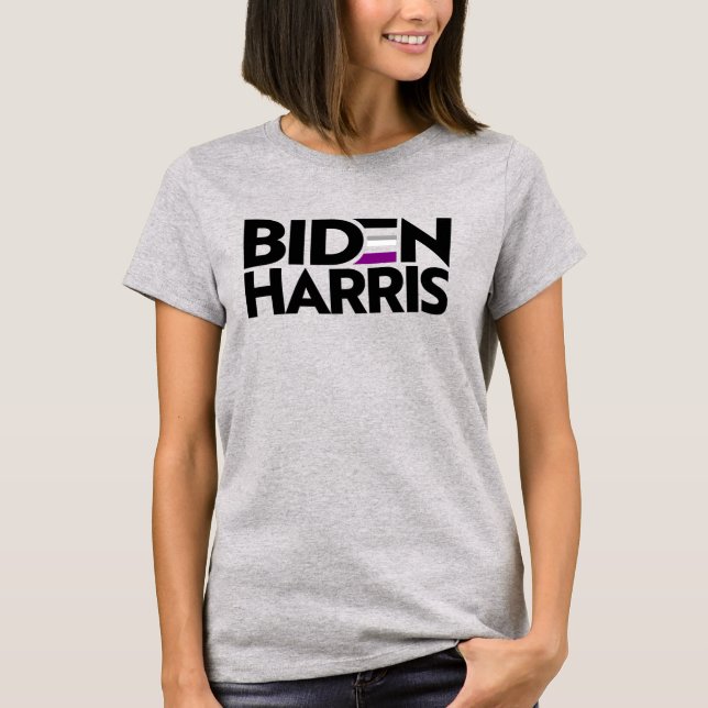 Biden Harris Asexual Pride T-Shirt (Front)
