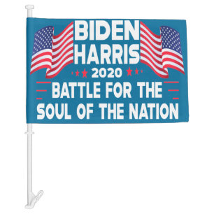 Biden Harris BATTLE FOR THE SOUL OF THE NATION Car Flag