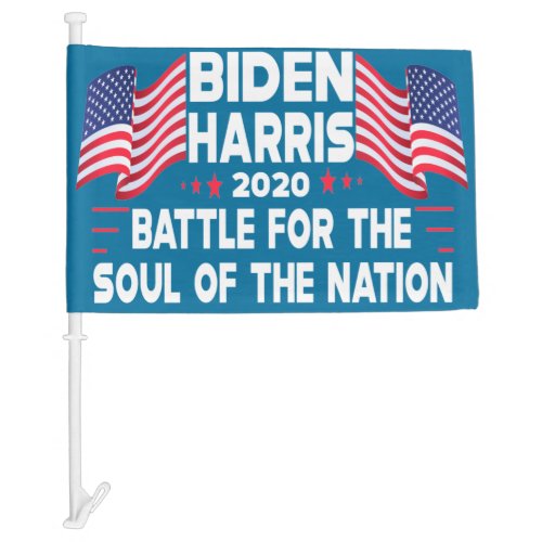 Biden Harris BATTLE FOR THE SOUL OF THE NATION Car Flag