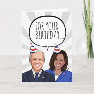 BIDEN HARRIS BIRTHDAY: Us in the White House Card