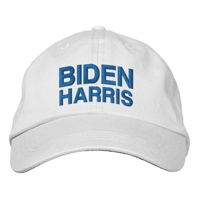Biden Harris blue and white Embroidered Baseball Cap (Front)