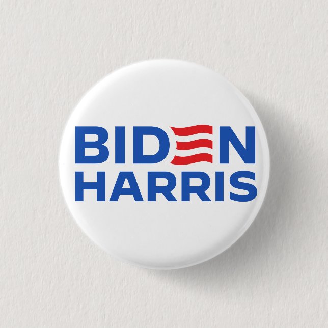 Biden Harris Blue Button (Front)
