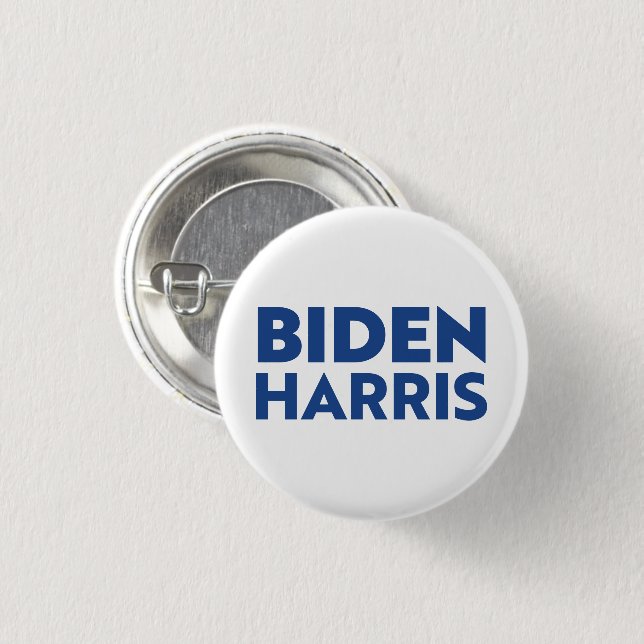 "Biden Harris" blue letters - Button (Front & Back)