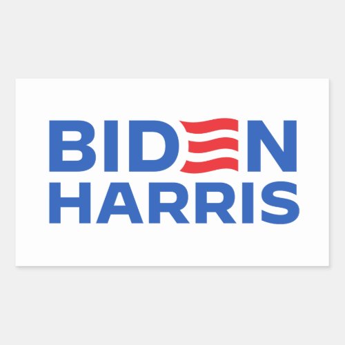 Biden Harris Blue Rectangular Sticker