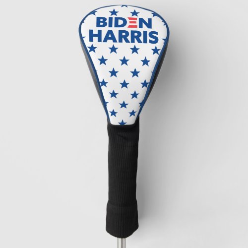 Biden  Harris Blue Stars Pattern White Golf Head Cover