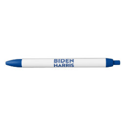 &quot;Biden harris - blue white letters Black Ink Pen