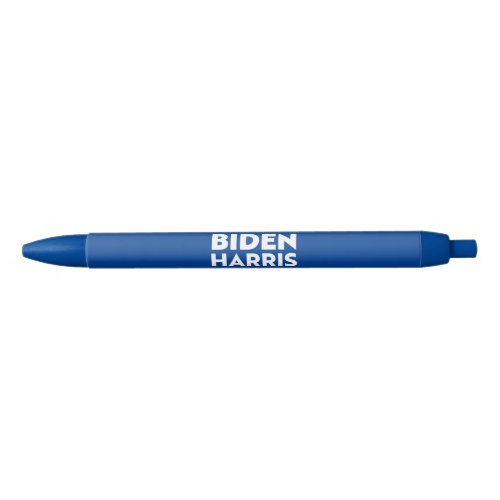 Biden Harris blue white modern typography Democrat Black Ink Pen