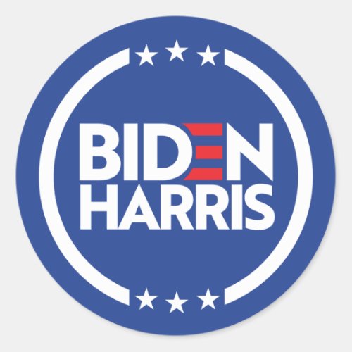 Biden Harris Classic Round Sticker