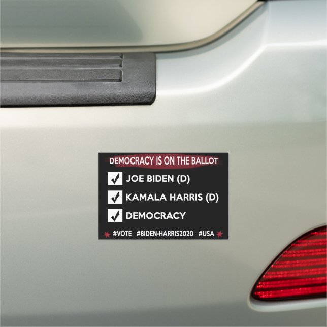 Biden Harris Democracy is on the Ballot VOTE Car Magnet (In Situ)