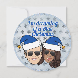 Biden Harris Dreaming of A Blue Christmas Election Holiday Card