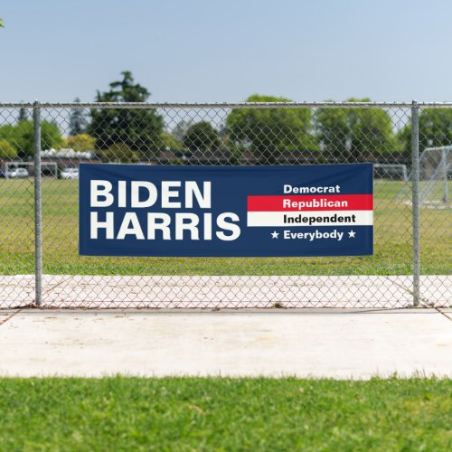 Biden Harris Election Blue White Types of Voters Banner