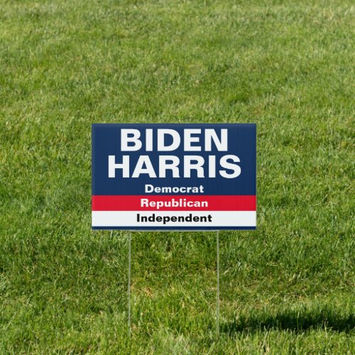 Biden Harris Election Blue White Types of Voters Sign