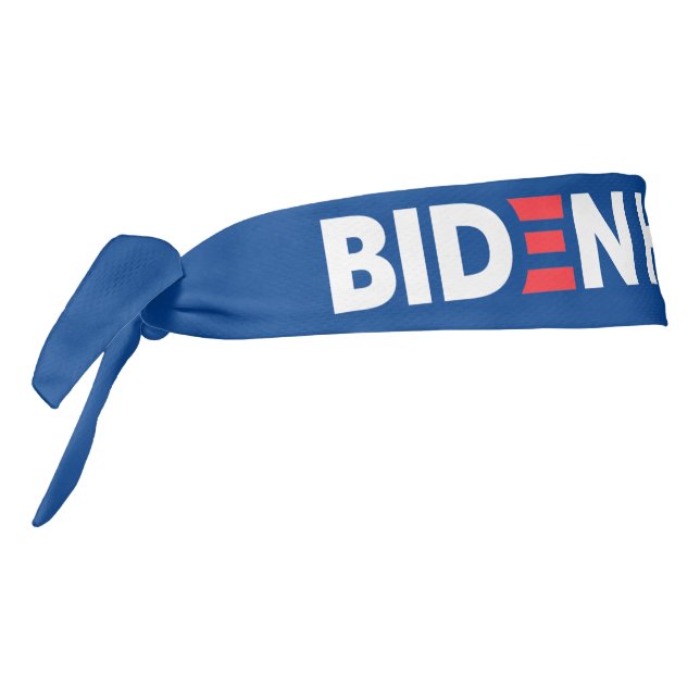 Biden / Harris Election Campaign White Blue Tie Headband (Rotate 270)
