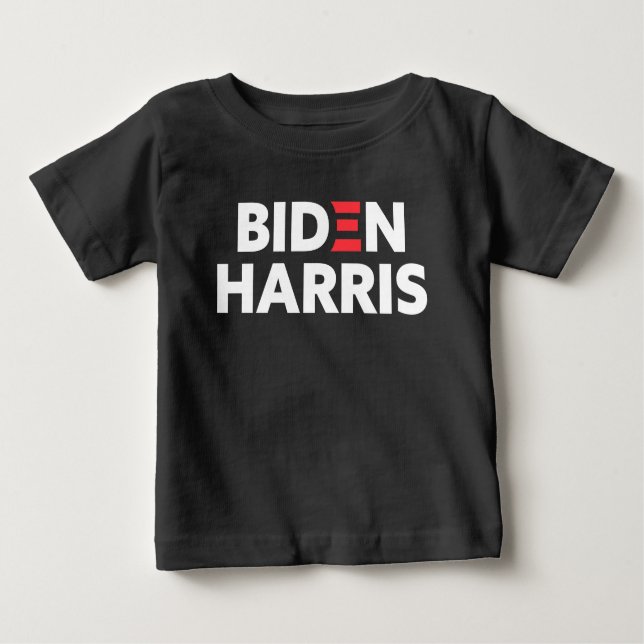 Biden / Harris Election Support Black Baby T-Shirt (Front)