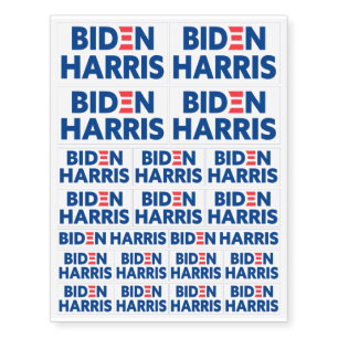 Biden / Harris Election Support Blue Logo Temporary Tattoos