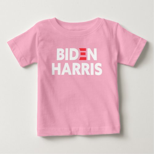 Biden  Harris Election Support Pink Baby T_Shirt
