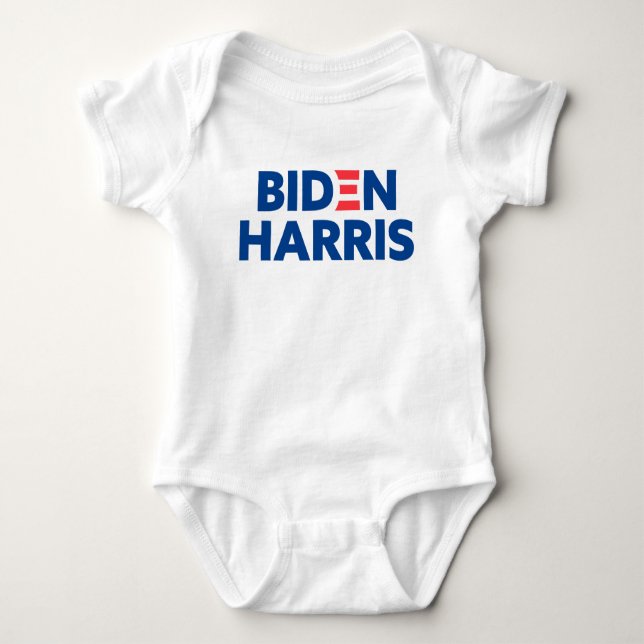 Biden / Harris Election Support White Baby Bodysuit (Front)