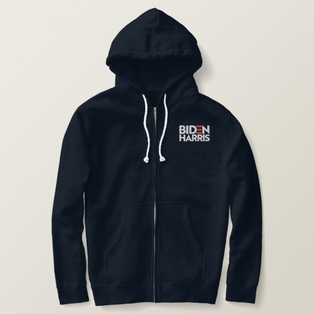BIDEN HARRIS EMBROIDERED HOODIE (Design Front)