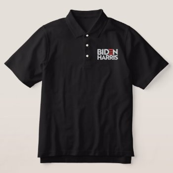 Biden Harris Embroidered Polo Shirt by Politicaltshirts at Zazzle