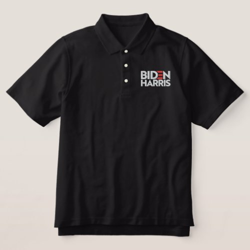 Biden Harris Embroidered Polo Shirt