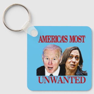 Biden Harris Funny America's Most Unwanted confuse Keychain