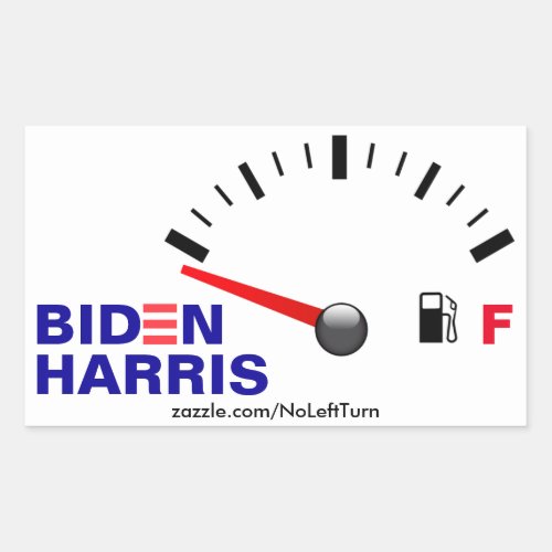 Biden Harris Gas Prices High Rectangular Sticker