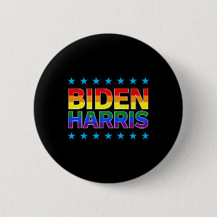 Biden Harris Gay Pride Rainbow 2020 Gift  Button