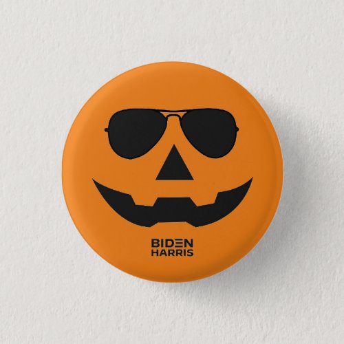 Biden Harris Halloween Pumpkin Button
