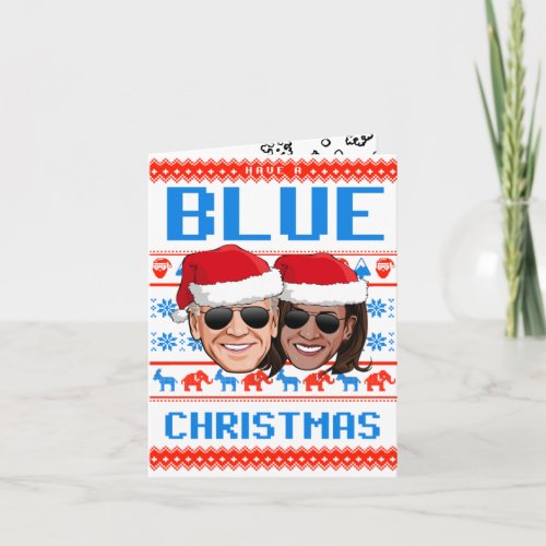 BIDEN HARRIS Have a Blue Christmas Card