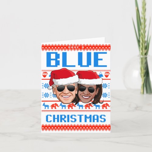 BIDEN HARRIS Have a Blue Christmas Card