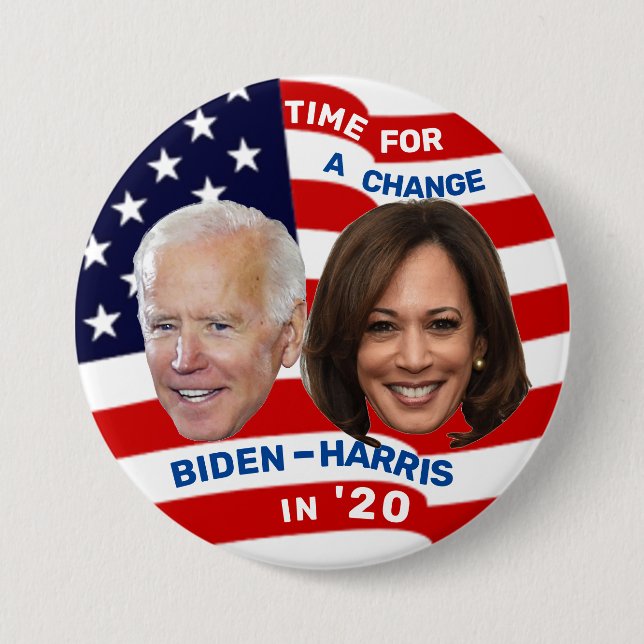 Biden Harris in '20 Button (Front)