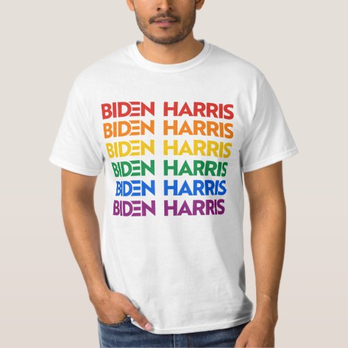 BIDEN HARRIS in RAINBOW COLORS T_Shirt