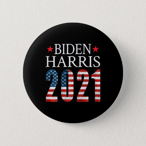 Biden Harris Inauguration 2021 American Flag  Button